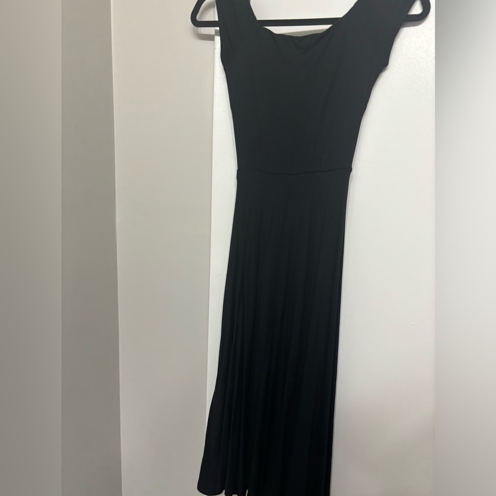 Black midi dress